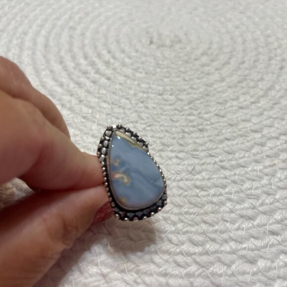 Gorgeous OWYHEE OPAL Handmade Sterling 925 Ring Size 7.5 #478D - Picture 2 of 3